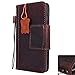 Genuine Italian full real Leather Case for Iphone 8 plus Book Wallet slim cover Handmade Luxury cards slots Retro classic brown thin DavisCase