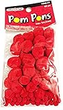 Fibre Craft Fluffy Red Assorted Sizes Pom Poms (Pack of 80)