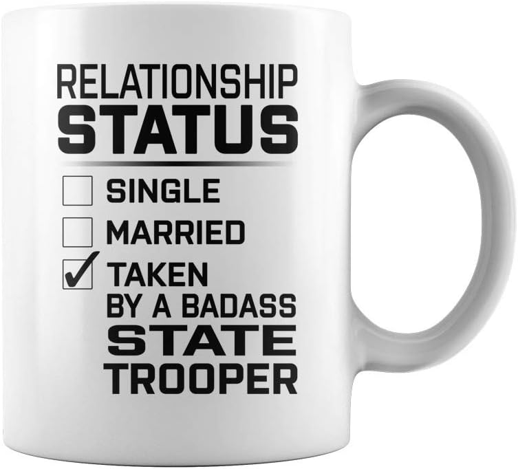 Taken by a Badass State Trooper Job Title Mug - Coffee Mug (White)