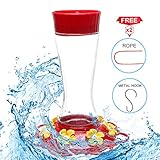 Don Hamilton Hummingbird Feeder,Glass Hummingbird Feeders with Ant Moat for Outdoors,20 Ounce (X-Large)