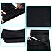 CM Youth Teenager Shin Guard Sleeves, 1 Pair, Black Color, with Marble Pattern Drawstring Pouch Bag