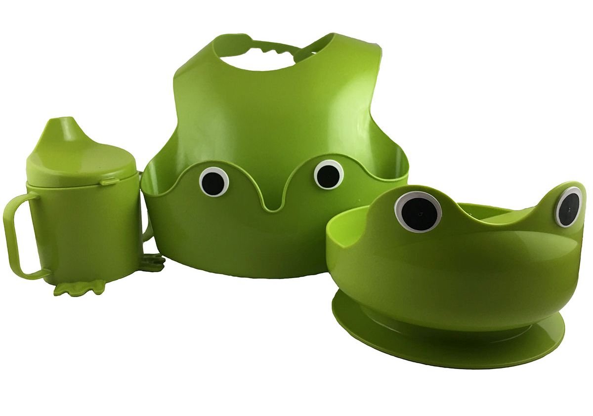 IKEA MATA Baby Crockery Set 4 PiecesGreen