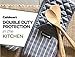 Cuisinart Silicone Mini Oven Mitts, 2 Pack - Little Oven Gloves for Cooking - Heat Resistant, Non-Slip Grip, Hanging Loop - Ideal for Handling Hot Kitchen/Bakeware Items - Striped, Titanium Grey