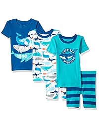 Pijamas ajustados de algodón de 5 piezas para niños de Carter