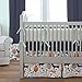 Carousel Designs Navy and Orange Woodland Crib Blanket