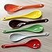 Mecai 5 inch long Porcelain Small Egg Spoons For Coffee Set of 6 -Multi color