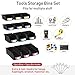 Magicfly 12 Pack Black Pegboard Bins, Pegboard Storage Bins with 3 Sizes, Pegboard Organizer Hooks Fit Any Tool, Parts and Craft Organizer, Pegboard Accessories
