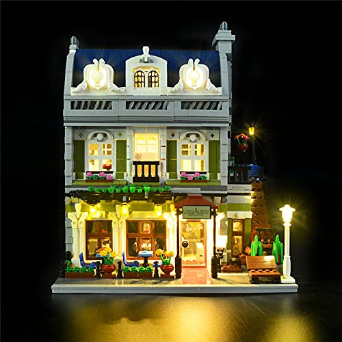 GEAMENT LED Light Kit for Creator Expert Parisian Restaurant - Compatible with LEGO 10243 Model (Building Set Not Included)