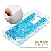 LG K7 Case, ESEEKGO Floating Liquid Case for LG K7 Soft Cover TPU Bumper 3D Bling Case (Blue)