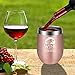 Wine is Coming - Winter is Coming GOT House Stark Inspired Merchandise Gift Idea - Funny Birthday, Mother's Day Gifts for Women, Mom, Wife - LEADO 12oz Insulated Stemless Wine Tumbler Cup