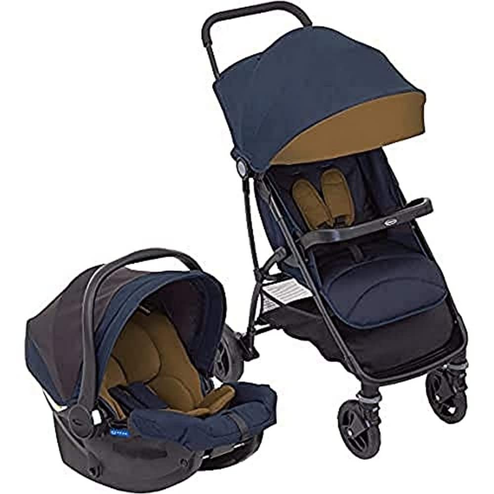 Graco Breaze Lite i-Size Travel System (Pushchair and Car Seat, Birth to 3 Years Approx, 0-15kg) with Raincover, Eclipse
