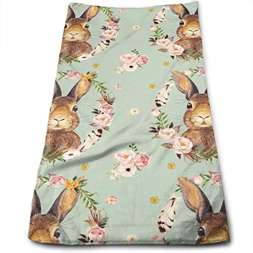 ewtretr Luxury Hand Towels Dishcloth, Some Bunny Loves Me Soft Cotton Large Hand Towel- Multipurpose Bathroom Towels for Hand, Face, Gym and Spa