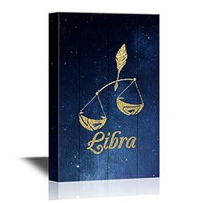 Constellation Canvas Wall Art - Libra - Gallery Wrap Modern Home Art | Ready to Hang - 12x18 inches