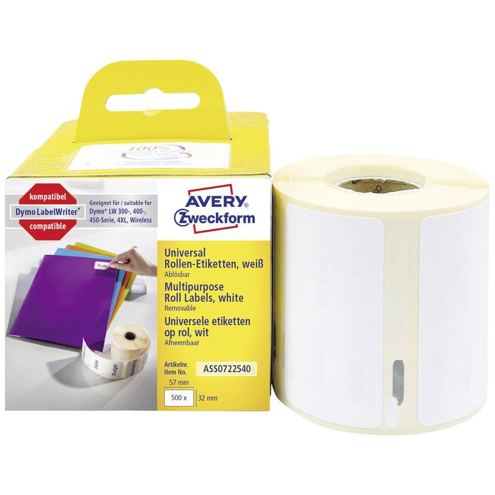 Avery Zweckform White 500 Items 57 x 32 mm White