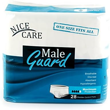 Nice Care Male Guards Incontinence Pads Economy Pack 84 Count