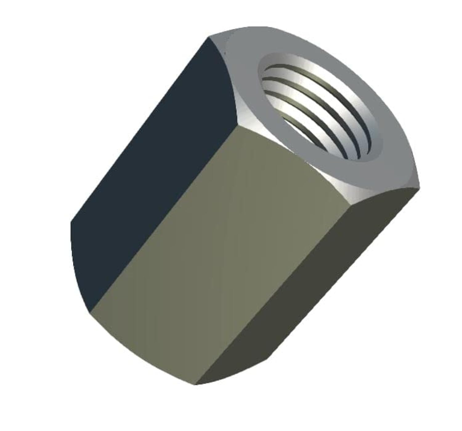 M5 Hexagon Coupling Nuts (15mm 8mm), Stainless Steel Long Rod Hex Nut, Metric Extension Nut, DIN 6334 Coupler Nut, Hexagonal Sleeve Nut, Stud Extender, Studding Connector Length 15 mm (Pack of 10)