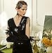 BABEYOND Art Deco 1920's Flapper Great Gatsby Inspired Leaf Medallion Pearl Headpiece Headband Black