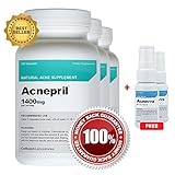 Acnepril 3 Pack and 2 Acnevva - Best Acne Pills and Spot Treatment Serum - Best New Acne Supplement by Cellusyn
