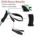YAHILL® Folding Trekking Pole Collapsible Stick Ultralight Adjustable, Alpenstocks with EVA Foam Handle, for Travel Hiking Camping Climbing Backpacking Walking ((Standard- Black&Green) - 1pc)
