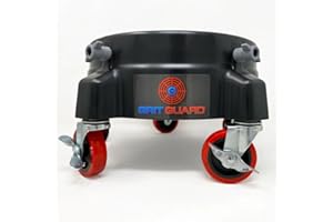 Consolidated Plastics Bucket Dolly – Made in USA, Holds 3.5-7 Gallon Buckets Perfect for Car Washing, Heavy Duty 3" Casters, Smooth-rolling + Locking Wheels