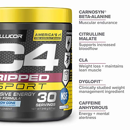 C4 Ripped Sport Pre Workout Powder Arctic Snow Cone Nsf Certified For Sport Sugar Free Preworkout Energy Supplement For Men Women 135mg Caffeine Weight Loss 30 Servings Pricepulse