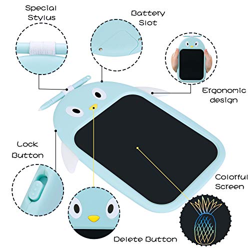 image for Mini Q Colorful Doodle Board LCD Screen Writing Tablet with Cute Pengu
