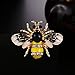 Botrong Crystal/Rhinestone Lovely Bee Gold Silver Plated Women's Collar Brooch Pin