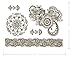 Terra Tattoos Black Mehndi Inspired Temporary Tattoos 75+ Henna Designs Flowers, Butterfly, Bows Waterproof Nontoxic Long Lasting Perfect for Beach, Festivals, & more!