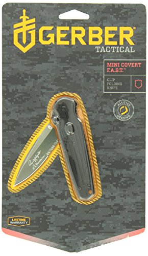 Gerber mini covert knife fast, serrated edge, black [22…