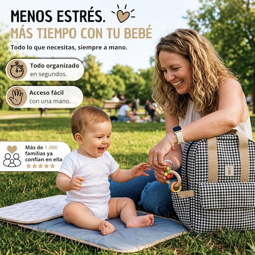 ANCRIVE Waterproof Baby Carriage Backpack with Changing Pad, Baby Carriage Backpack with 7 Compartments and 9 Pockets, Ideal for Hospital Maternity, Walks and Travel, Diaper Backpack for Mom and Dad