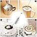 Milk Frother EZILIF Milk Frother Handheld Coffee Frother Battery Operated Foam Maker with 3 Stainless Steel Different Size Whisks for Coffee Latte Cappuccino Hot Chocolate Drink Mixer