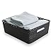 BINO T-Weave Woven Plastic Storage Basket, Medium (Grey)