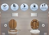 AQUALONA Premium Soft Close Toilet Seat Moulded Wood Teak view 6