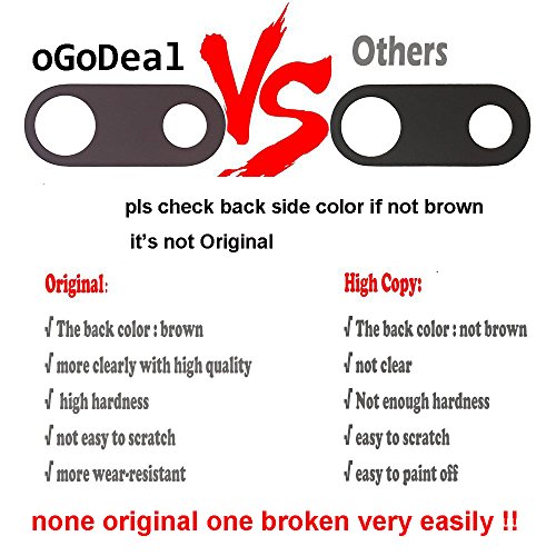 oGoDeal OEM iPhone 8 Plus and iPhone 7 Plus Rear Back Camera Glass Lens Cover Replacement 100% Original with Adhesive and Repair Tools
