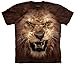 Big Roaring Lion Face Head Animal King The Mountain Adult T-Shirt XL