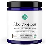 Ora Organic Vegan Collagen-Boosting Powder for Women and Men - Hair, Skin, & Nails Support - Bamboo Silica, Plant-Based Prote
