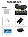 WELUK Fashion Polarized Rimless Cateye Sunglasses Oversized Color Tinted Black