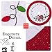 Valery Madelyn 48 inch Joyful Red Green White Velvet Christmas Tree Skirt Decorations with Textured Sloth and Knit Trim, Theme with Christmas Tree Decor (Not Included)