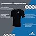 CompressionZ Men's Compression Shirt - Athletic Base Layer for Workouts Running Dry Fit Athletic Training Black Medium