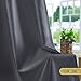 Vangao Grey Curtains 84 inches Long Faux Silk Opaque Curtain Light Filtering Living Room Satin Drapes Privacy Window Treatments Set for Bedroom, Grommet Top,2 Panels
