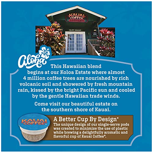 Kauai Coffee Variety Pack of 6, 12 Single Serve Pods, 1 Coconut Caramel