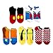 Disney Mickey And Friends Mood 5-Pack No Show Socks, Multi-Colored,  9-11