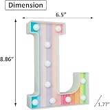 Vimlits Rainbow Light Up Letters 16 Colors LED Alphabet Sign Remote Wall Table view 6