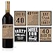 Hadley Designs 6 40th Birthday Wine or Beer Bottle Labels Stickers Present, 1981 Bday Milestone Gifts, Cheers to 40 Years, Vintage Funny Fabulous Unique Party Decorations Supplies for Men