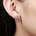 Eternity J. Cute 18K Rose Gold Plated Color Czech Drill Owl Earrings Fancy Stud Earrings (multicolor)