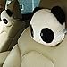 2pcs Cartoon Cute Panda Plush Auto Car Seat Headrest Neck Rest Cushion Pillow