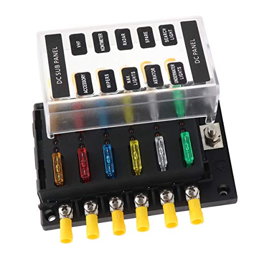 Blade Fuse Block For Boat Camper Truck RV Trailer Solar Car Fuse Box