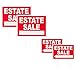 WDS Premium Estate Sale Signs with Tall Yard Stakes | 4-Pack Yard Sign Bundle w/Directional Arrows | Waterproof Tall Sturdy Reusable Double Sided Kit | Bonus: Ziploc Flyer Bag + Permanent Marker