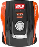 Yard Force Robotic Lawnmower 400m² iRadar App Control Black/Orange view 2