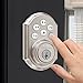 Kwikset 99100-044 SmartCode ZigBee Touchpad Smart Lock works with Echo Plus & Alexa, featuring SmartKey, Satin Nickel
